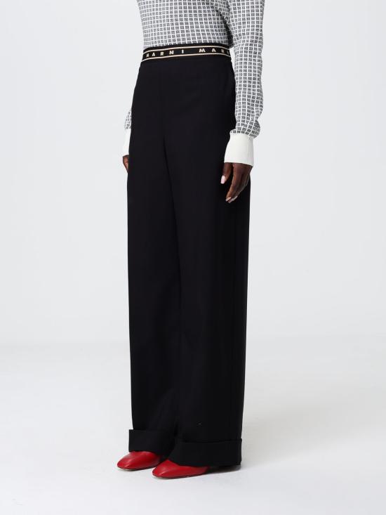 26SS 마르니 스트레이트 팬츠 PAMA0633U0UTW839 00N99 Black - MARNI