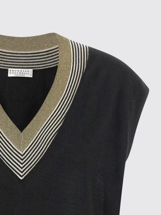 26SS 브루넬로 쿠치넬리 스웨터 M13836712 CDN23 Black - BRUNELLO CUCINELLI