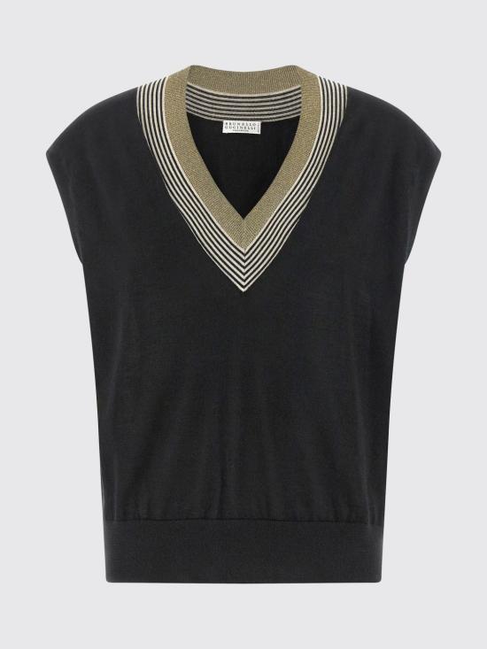 26SS 브루넬로 쿠치넬리 스웨터 M13836712 CDN23 Black - BRUNELLO CUCINELLI