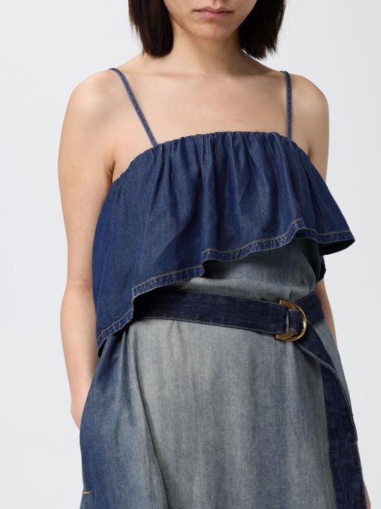 26SS 핑코 롱 원피스 106626A388 PJC Denim - PINKO