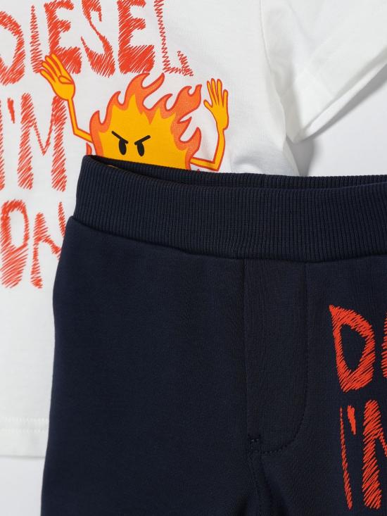 26SS [키즈] 디젤 트레이닝 웨어 K00802KYA1L K8AT White - DIESEL