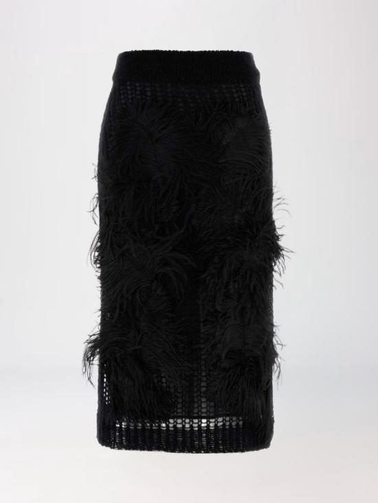 26SS 디 아티코 롱 스커트 260WCS00294KMX002FS 100 Black - THE ATTICO