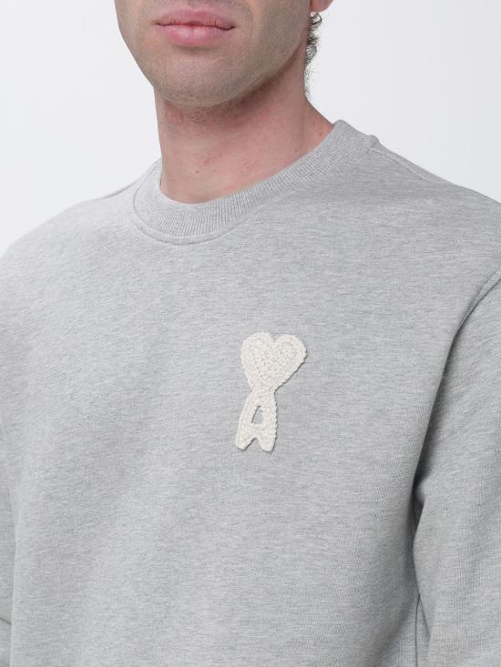 26SS 아미 긴팔 티셔츠 USW787730A 161 Grey - AMI