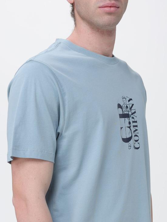 26SS 씨피 컴퍼니 반팔 티셔츠 20CMTS084A005100W 809 Silver - C.P. COMPANY