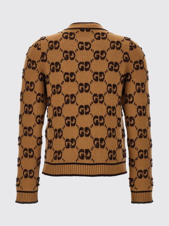26SS 구찌 GG 울 부클 자카드 가디건 713300XKCNA 2668 Beige - GUCCI