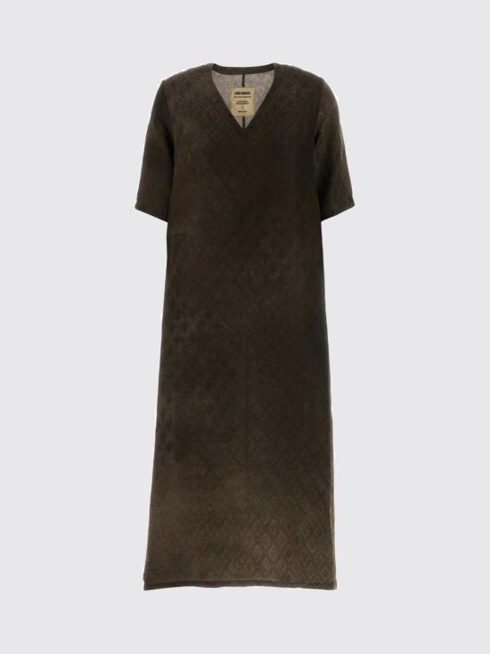 26SS 우마 왕 롱 원피스 UP5002 UW690 Brown - UMA WANG