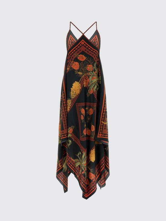 26SS 블루마린 롱 원피스 2A756A F9904 Black - BLUMARINE