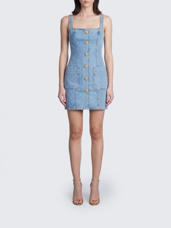 26SS 발망 롱 원피스 GF1R2531DG11 6FC Navy