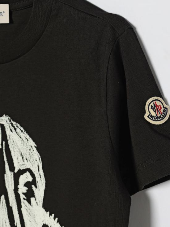 26SS [키즈] 몽클레어 티셔츠 8C0001589AFV 999 Black - MONCLER