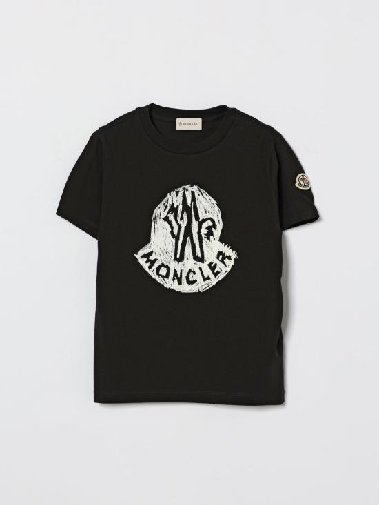 26SS [키즈] 몽클레어 티셔츠 8C0001589AFV 999 Black