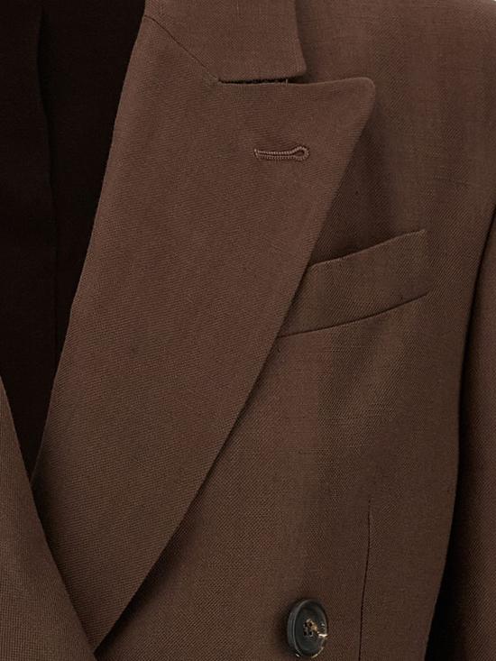 26SS 브루넬로 쿠치넬리 모닐리 비스코스 & 리넨 플루이드 트윌 블레이저 MH1267094 C9284 Brown - BRUNELLO CUCINELLI