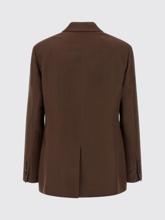 26SS 브루넬로 쿠치넬리 모닐리 비스코스 & 리넨 플루이드 트윌 블레이저 MH1267094 C9284 Brown - BRUNELLO CUCINELLI