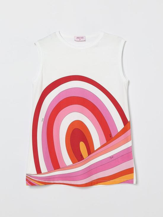 26SS [키즈] 푸찌 티셔츠 PY8B42Z3672 100AR White