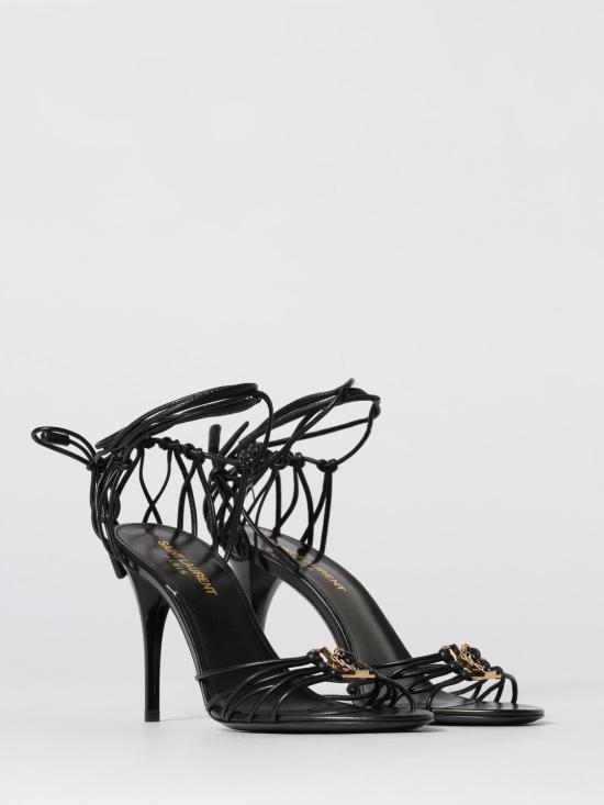 26SS 생로랑 소프트 레더 베이비론 샌들 7857061N800 1000 Black - SAINT LAURENT