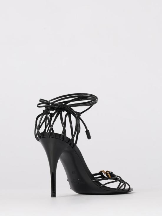 26SS 생로랑 소프트 레더 베이비론 샌들 7857061N800 1000 Black - SAINT LAURENT