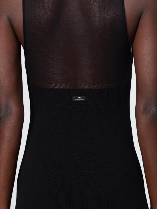 26SS 엘리자베타프랜치 롱 원피스 AM91Q61E2 110 Black - ELISABETTA FRANCHI