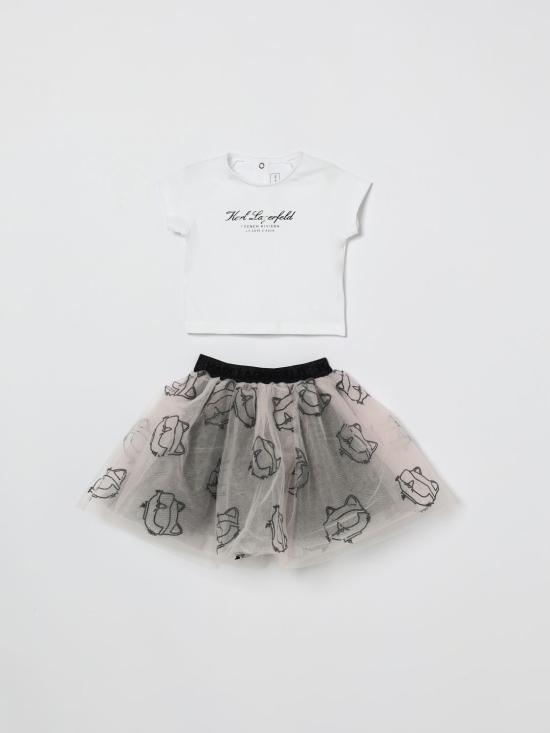 26SS [키즈] 칼라거펠트 원피스 Z31055 N54 White