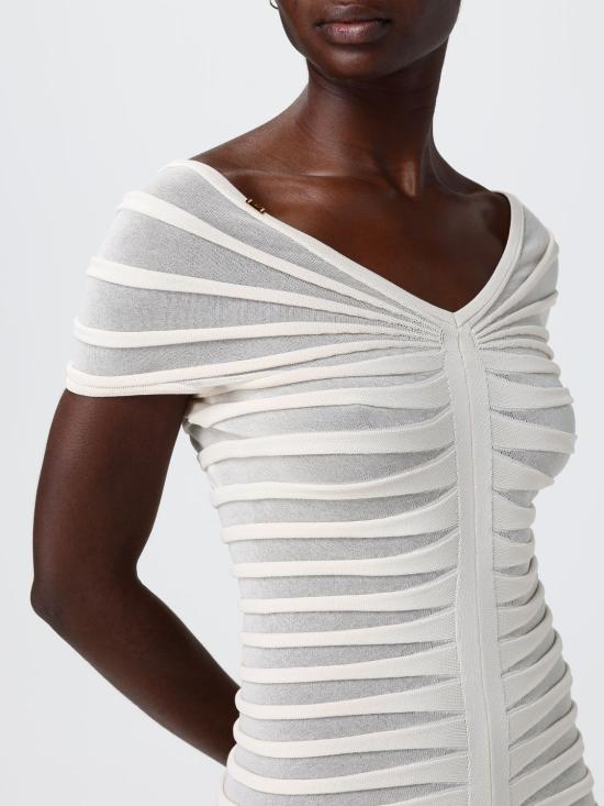 26SS 엘리자베타프랜치 롱 원피스 AM26T62E2 193 White - ELISABETTA FRANCHI