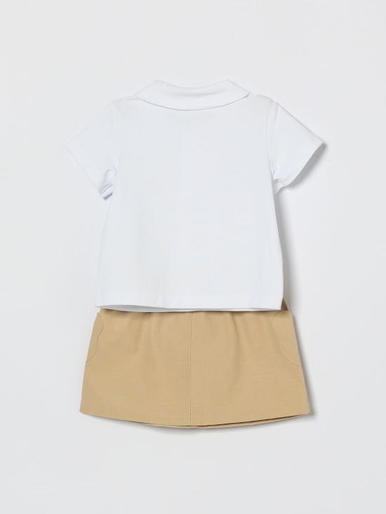 26SS [키즈] 모스키노 오버롤 MDG01LLLA14 20829 White - MOSCHINO