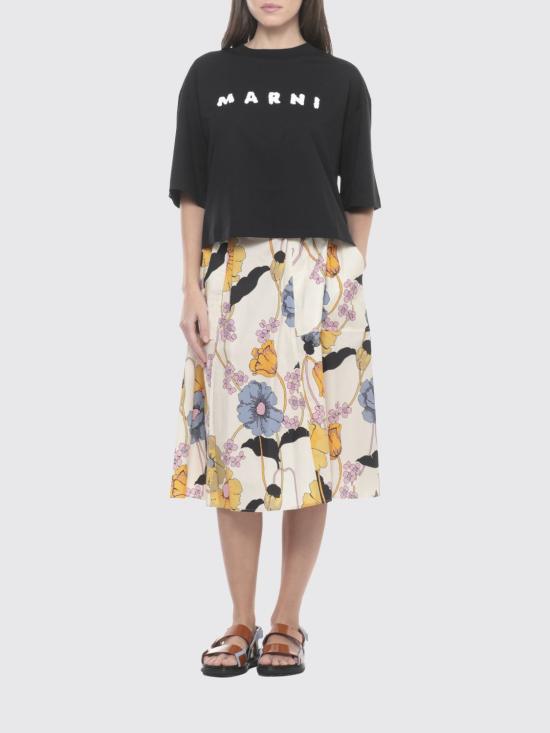 26SS 마르니 반팔 티셔츠 THJE0333P5USCX42 SLN99 Black - MARNI