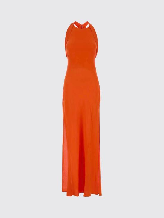 26SS 블루마린 롱 원피스 2A778A N0216 Orange - BLUMARINE