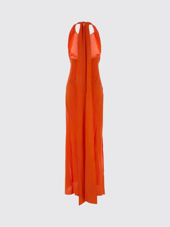 26SS 블루마린 롱 원피스 2A778A N0216 Orange - BLUMARINE