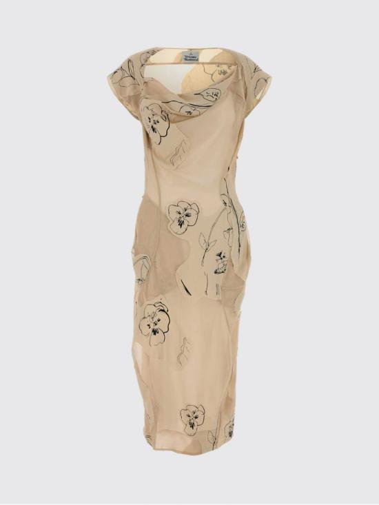 26SS 비비안웨스트우드 롱 원피스 110103BGW01EK A301 White - VIVIENNE WESTWOOD