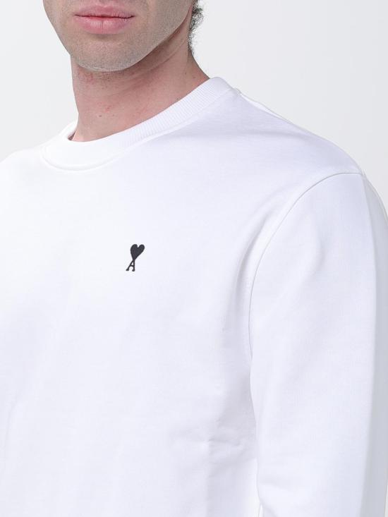 26SS 아미 ADC 크루넥 스웨트 셔츠 HSW763730 100 White - AMI