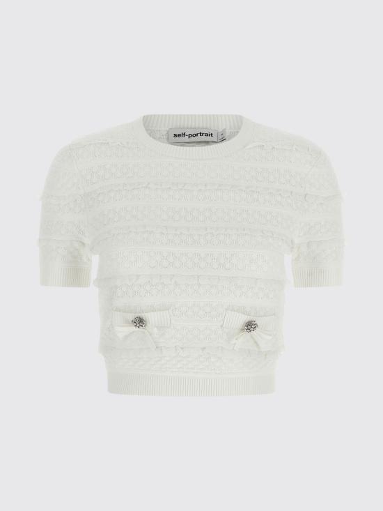 26SS 셀프 포트레이트 반팔 티셔츠 SS26063TW White - SELF PORTRAIT