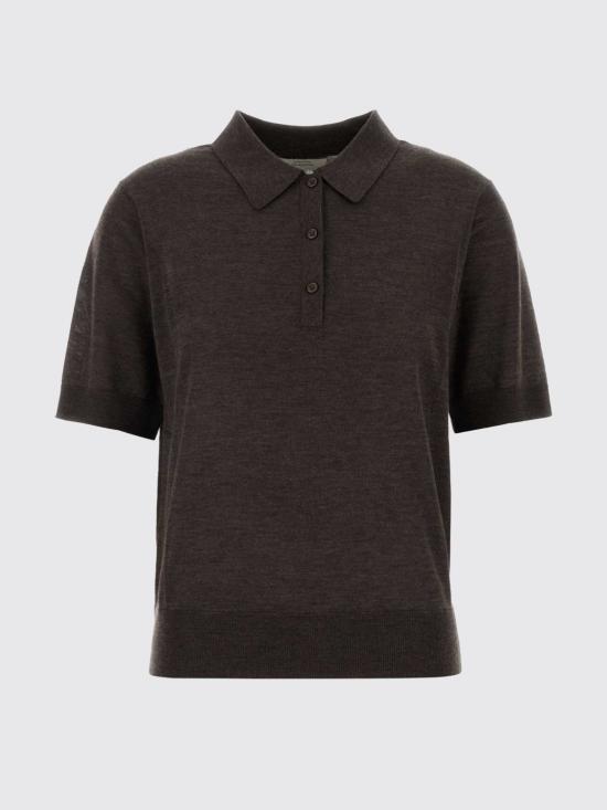 26SS 루루 드 세종 폴로 티셔츠 MIGO BROWNMELANGE Brown - LOULOU DE SAISON