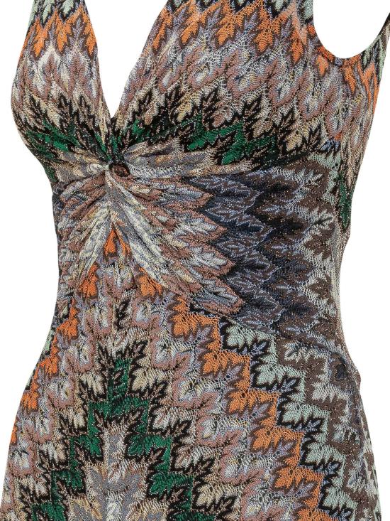 26SS 미소니 롱 원피스 DS26SG1SBR014Z S72OW BLU ORANGE GREEN - MISSONI