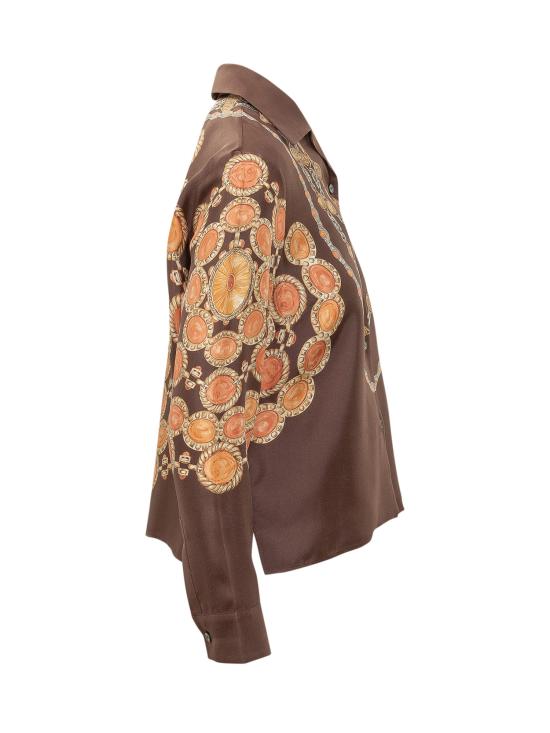 26SS 베르사체 셔츠 10242311A17952 5N940 CHOCOLATE AMBER - VERSACE