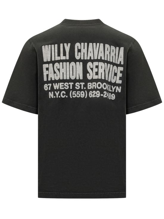 26SS 윌리 차바리아 반팔 티셔츠 WCJSY0180 001 BLACK - WILLY CHAVARRIA