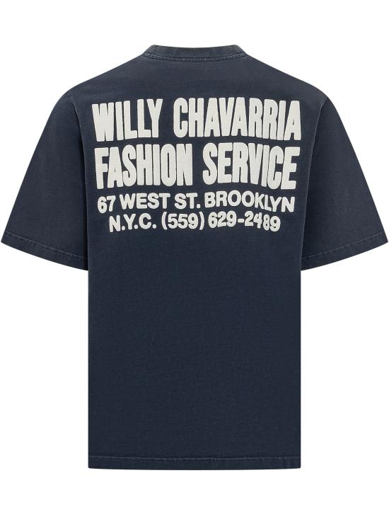 26SS 윌리 차바리아 반팔 티셔츠 WCJSY0180 014 PEACOAT - WILLY CHAVARRIA