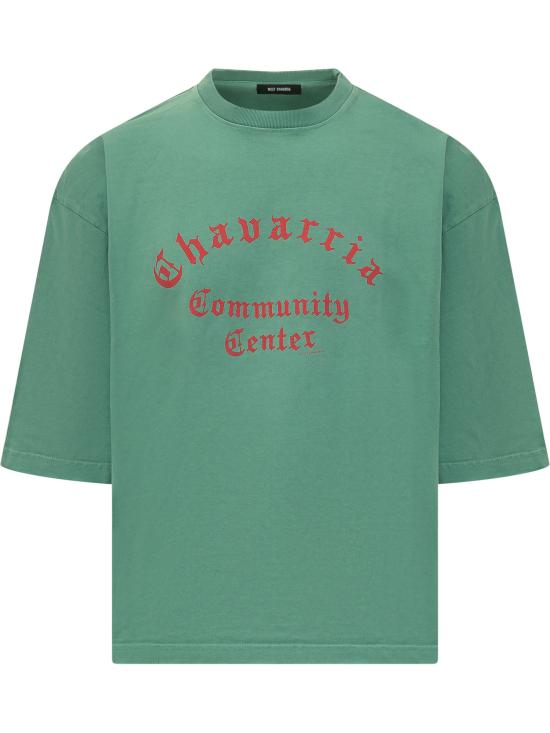 26SS 윌리 차바리아 반팔 티셔츠 WCJSY0200 070 UNIFORM GREEN