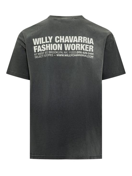 26SS 윌리 차바리아 반팔 티셔츠 WCJSY0196 001 BLACK - WILLY CHAVARRIA