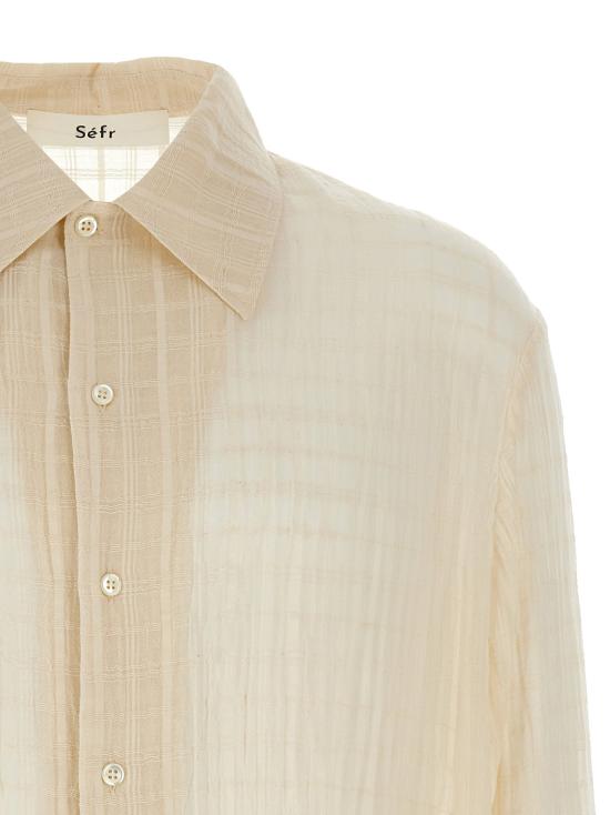 25FW 세퍼 긴팔 셔츠 MSS25IGNACIOCLOUDWHITECHECK - SEFR