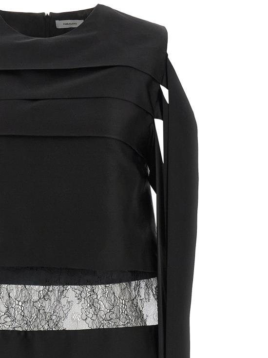 26SS 살바토레 페라가모 숏 원피스 794497NERO - SALVATORE FERRAGAMO