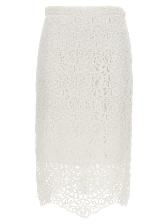  버버리 롱 스커트 8067787OPTICWHITE