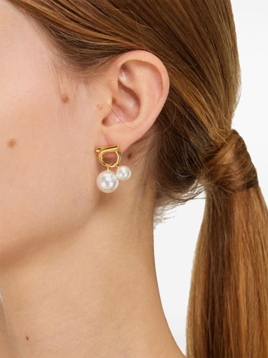 26SS 살바토레 페라가모 이어링 760805 780384OROGIOVE WHITE - SALVATORE FERRAGAMO