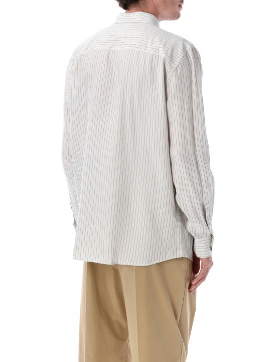 26SS 생로랑 긴팔 셔츠 859786Y2N19 9787 WHITE BLACK STRIPE - SAINT LAURENT