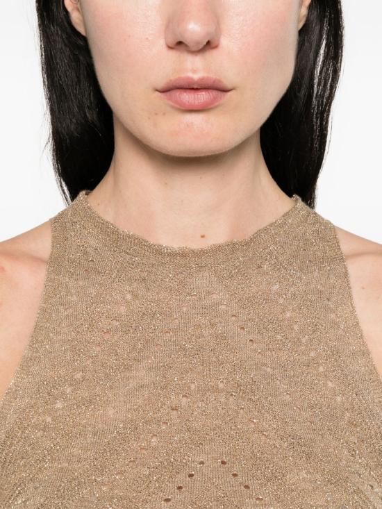 26SS 트윈셋 긴팔 티셔츠 261TT3210 S2180412454 Golden green lurex - TWINSET