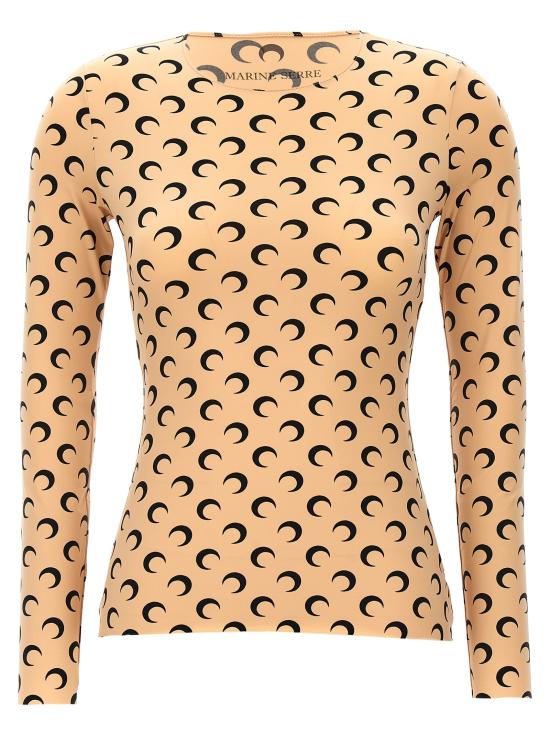 26SS 마린세르 크레센트 문 프린트 긴팔 티셔츠 WTS006ACJER0001TA10