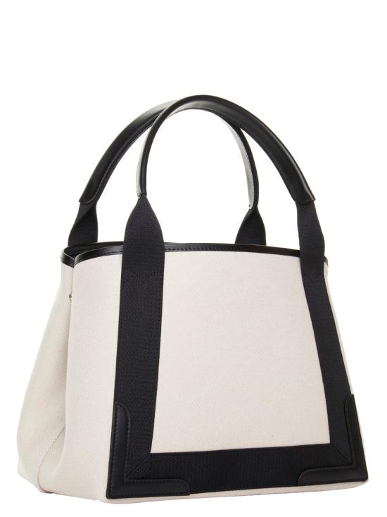  발렌시아가 토트백 네이비 카바스  화이트/블랙 - BALENCIAGA