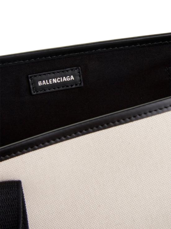  발렌시아가 토트백 네이비 카바스  화이트/블랙 - BALENCIAGA