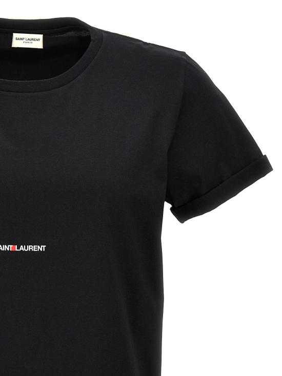  생로랑 반팔 티셔츠 생 로랑 리브 고슈 티셔츠 블랙 - SAINT LAURENT
