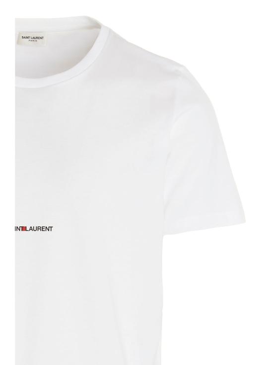  생로랑 반팔 티셔츠 생 로랑 리브 고슈 티셔츠 화이트 - SAINT LAURENT