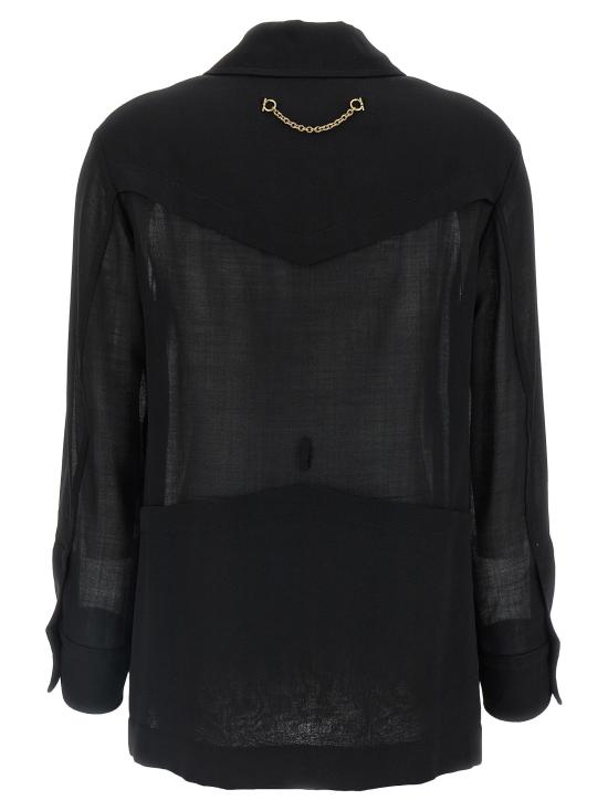  살바토레 페라가모 블라우스 0758952NERO - SALVATORE FERRAGAMO