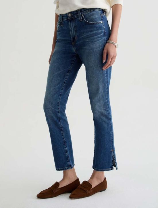  아드리아노 골드슈미드 데님 팬츠 Adriano Goldschmied Mari 크롭 진 다크 블루 - ADRIANO GOLDSCHMIED