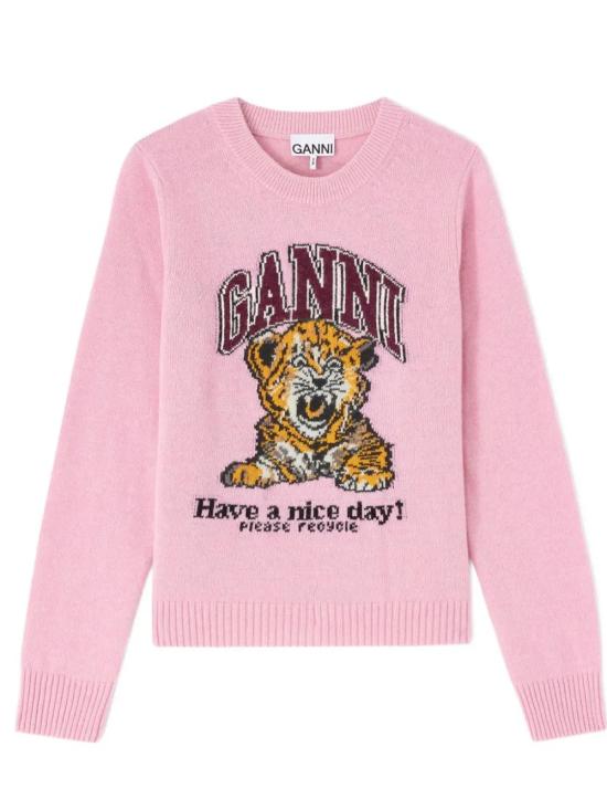 26SS 가니 그래픽 울 니트 A1070047 868 Chalk pink